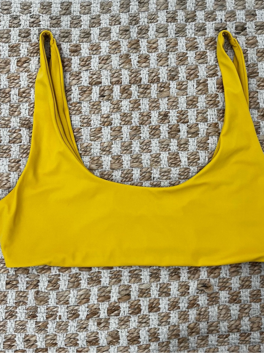 Onia Scoop Top in Burnt Sun Yellow XL NWT